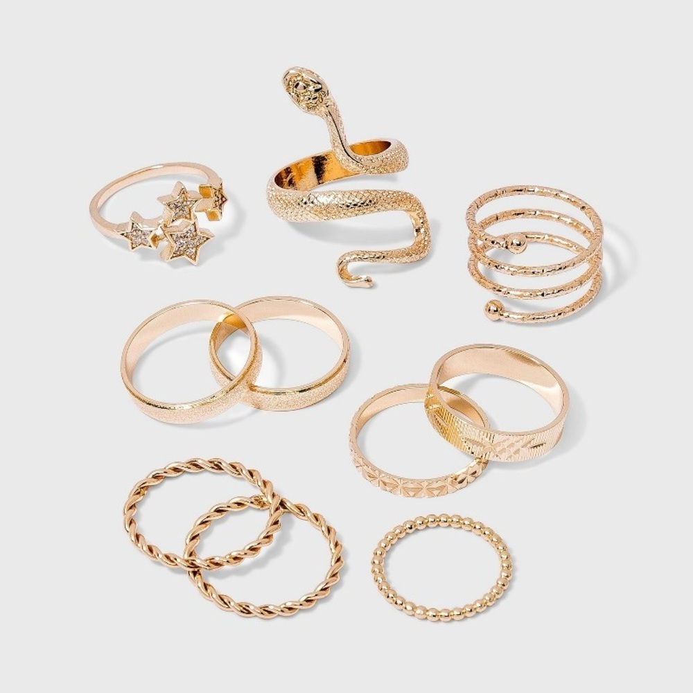 Wild Fable Gold Ring Set